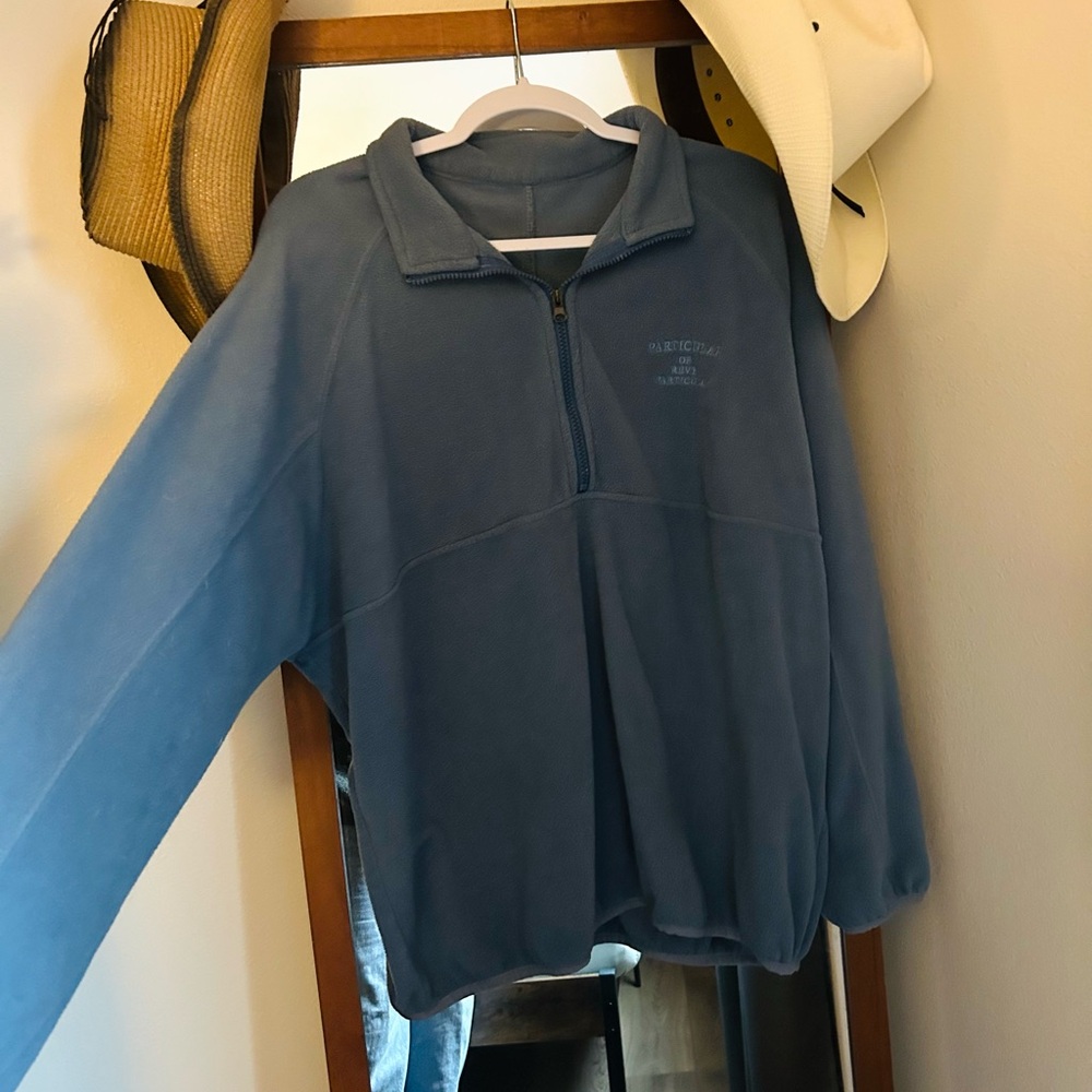 Blue Half-Zip Fleece Pullover
